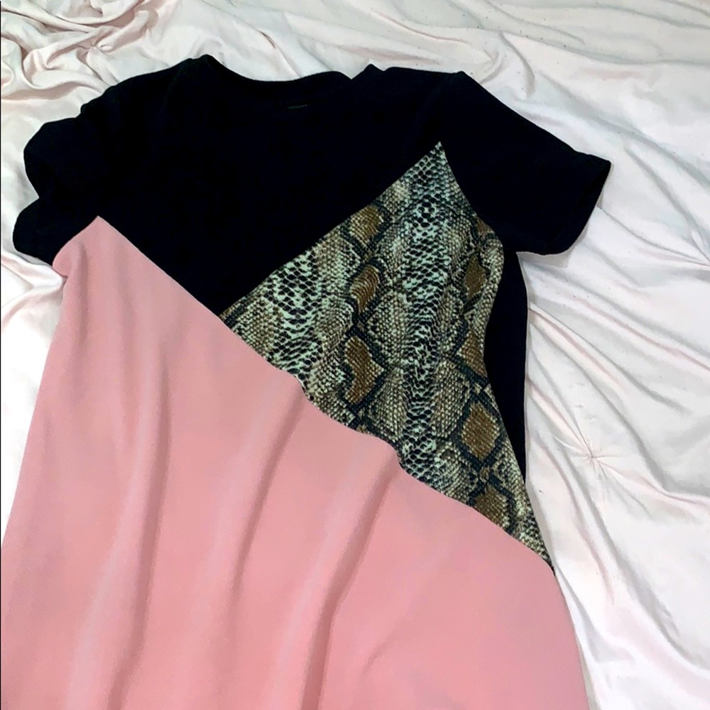 Colorblock t shirt dress